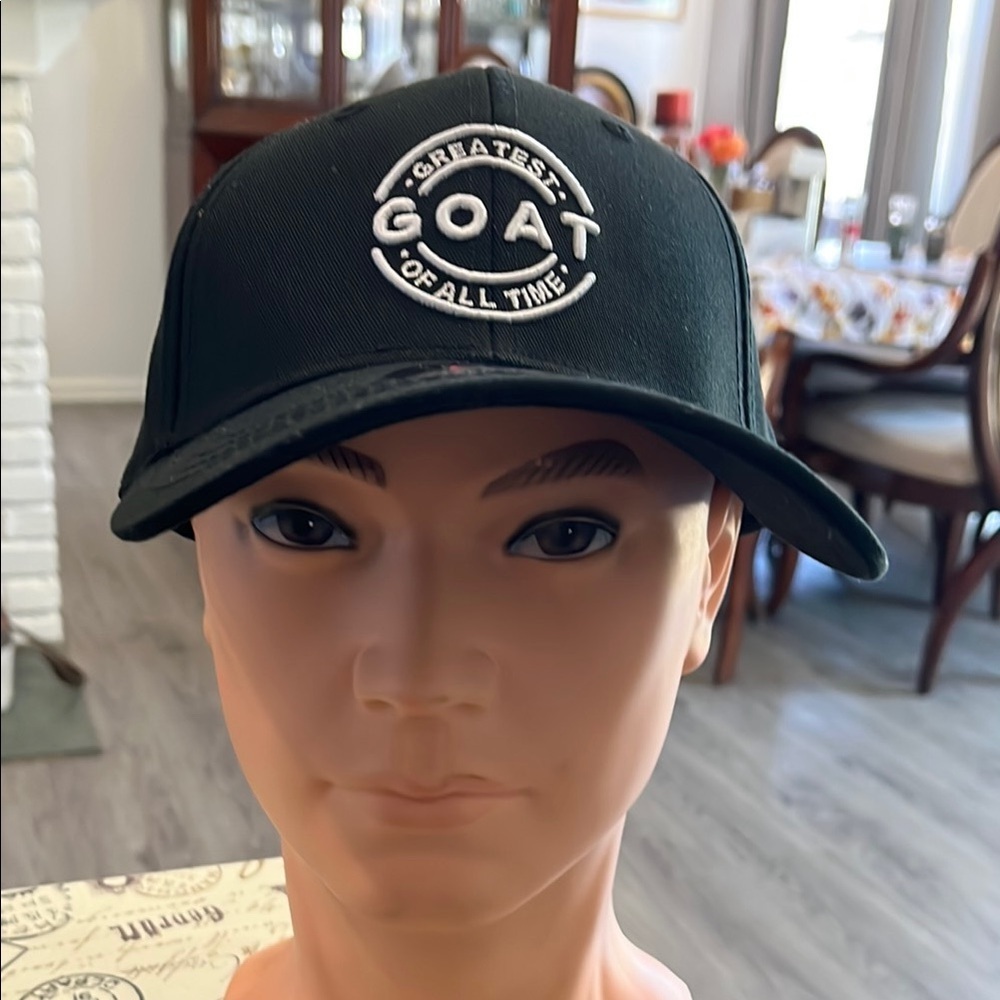 Black Trucker Hat with Curved Brim and Logo
